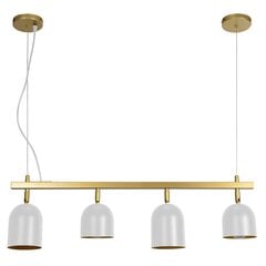 Rippvalgusti Gerda 4, White/Gold цена и информация | Потолочный светильник Home ESPRIT Белый Коричневый Деревянный Металл 25 W 40 x 40 x 70 cm | kaup24.ee