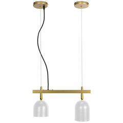 Rippvalgusti Gerda 2, White/Gold цена и информация | Потолочный светильник Home ESPRIT Белый Коричневый Деревянный Металл 25 W 40 x 40 x 70 cm | kaup24.ee