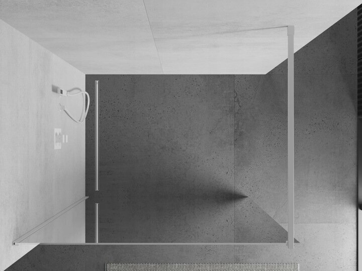 Walk-in dušisein Mexen Kioto, valge/peegelklaas, 70,80,90,100,110,120x200 cm hind ja info | Dušikabiinide uksed ja seinad | kaup24.ee