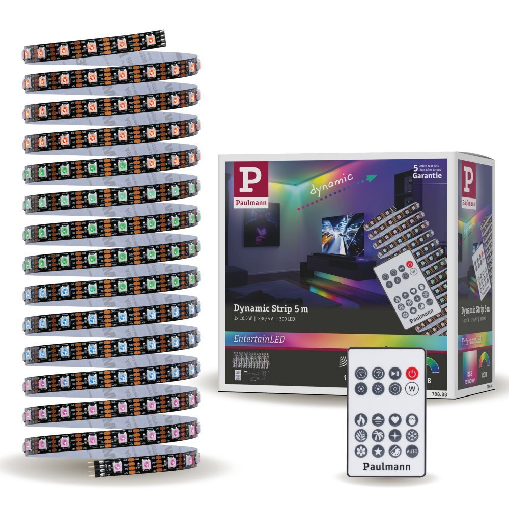 Paulmann LED LED riba Dynamic RGB 5m 10,5W 60LEDs/m RGB+ 15VA hind ja info | LED ribad | kaup24.ee