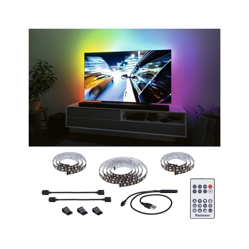 Paulmann LED USB LED riba TV valgustus 65 tolli 2,4m 4W 60LEDs/m RGB+ цена и информация | LED ribad | kaup24.ee