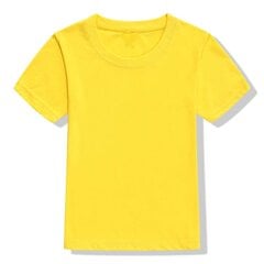 Lühikeste varrukatega T-särk, kollane цена и информация | Рубашки для девочек | kaup24.ee