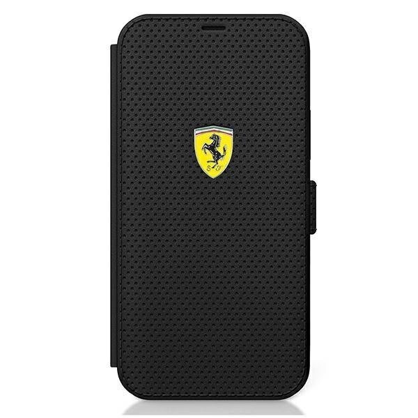 Ferrari FESPEFLBKP12SBK iPhone 12 mini 5,4" must On Track Perforated hind ja info | Telefoni kaaned, ümbrised | kaup24.ee