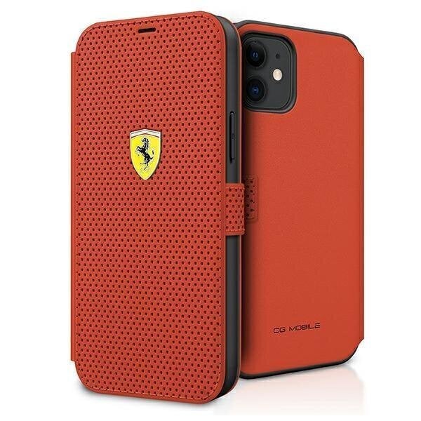 Ferrari FESPEFLBKP12SRE iPhone 12 mini 5,4" punane On Track Perforated hind ja info | Telefoni kaaned, ümbrised | kaup24.ee