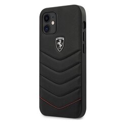 Ferrari case for iPhone 12 Mini 5,4" FEHQUHCP12SBK black hardcase Off Track Quilted цена и информация | Чехлы для телефонов | kaup24.ee