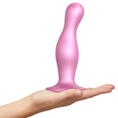 Dildo Curvy Metallic Sugar Strap-on-me L Roosa Silikoon hind ja info | Dildod | kaup24.ee