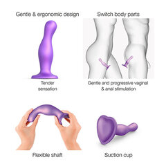 Dildo Curvy Metallic Strap-on-me Silikoon hind ja info | Dildod | kaup24.ee