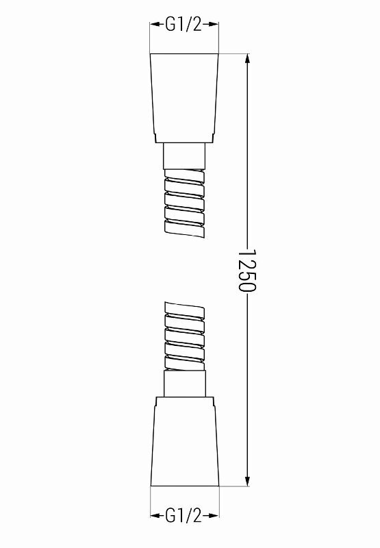 Mexen dušivoolik 125 cm, must hind ja info | Segistid ja lisatarvikud | kaup24.ee