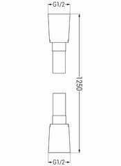 Mexen dušivoolik 125 cm, PVC, kroomitud цена и информация | Аксессуары для душа, смесителей | kaup24.ee