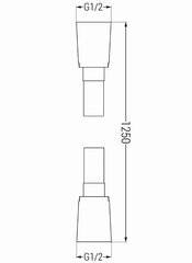 Mexen dušivoolik 125 cm, PVC, kuld цена и информация | Аксессуары для душа, смесителей | kaup24.ee