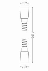 Mexen dušivoolik 150 cm, chrome цена и информация | Аксессуары для душа, смесителей | kaup24.ee