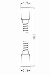 Mexen dušivoolik 150 cm, grafiit цена и информация | Аксессуары для душа, смесителей | kaup24.ee