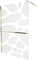 Walk-in dušisein Mexen Kioto+ riiuliga, kuld/klaas mustriga, 70,80,90,100,110,120,130,140x200 cm hind ja info | Dušikabiinide uksed ja seinad | kaup24.ee