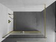 Walk-in dušisein Mexen Kioto + riiul, gold/poolmatt klaas 70,80,90,100,110,120x200 cm hind ja info | Dušikabiinide uksed ja seinad | kaup24.ee