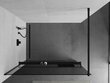 Walk-in dušisein Mexen Kioto+ riiul, must/grafiitklaas, 70,80,90,100,110,120x200 cm hind ja info | Dušikabiinide uksed ja seinad | kaup24.ee