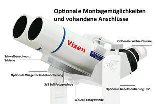 Binokli teleskoobid Vixen BT-ED70S-A hind ja info | Binoklid | kaup24.ee