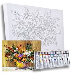 Maalri komplekt "Lilled" 60x40cm hind ja info | Kunstitarbed, voolimise tarvikud | kaup24.ee