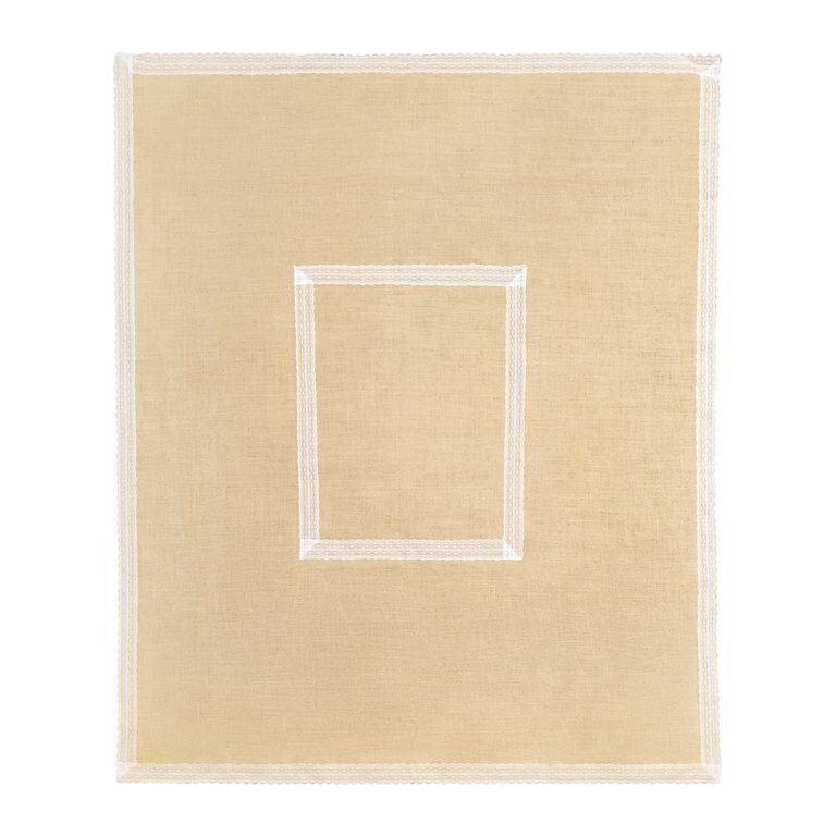 Dekoratiivne laudlina My Home Jute Frame, valge - pruun, 130 x 160 cm hind ja info | Laudlinad, lauamatid, servjetid | kaup24.ee