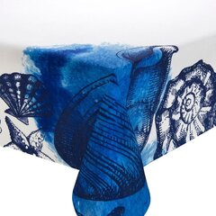 Dekoratiivne laudlina Ambition Blue Lagoon, valge - sinine, 160 x 280 cm hind ja info | Laudlinad, lauamatid, servjetid | kaup24.ee