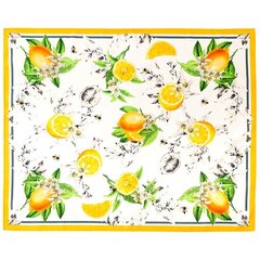 Dekoratiivne laudlina Ambition Lemon, valge - hall - roheline - kollane,160 x 280 cm hind ja info | Laudlinad, lauamatid, servjetid | kaup24.ee