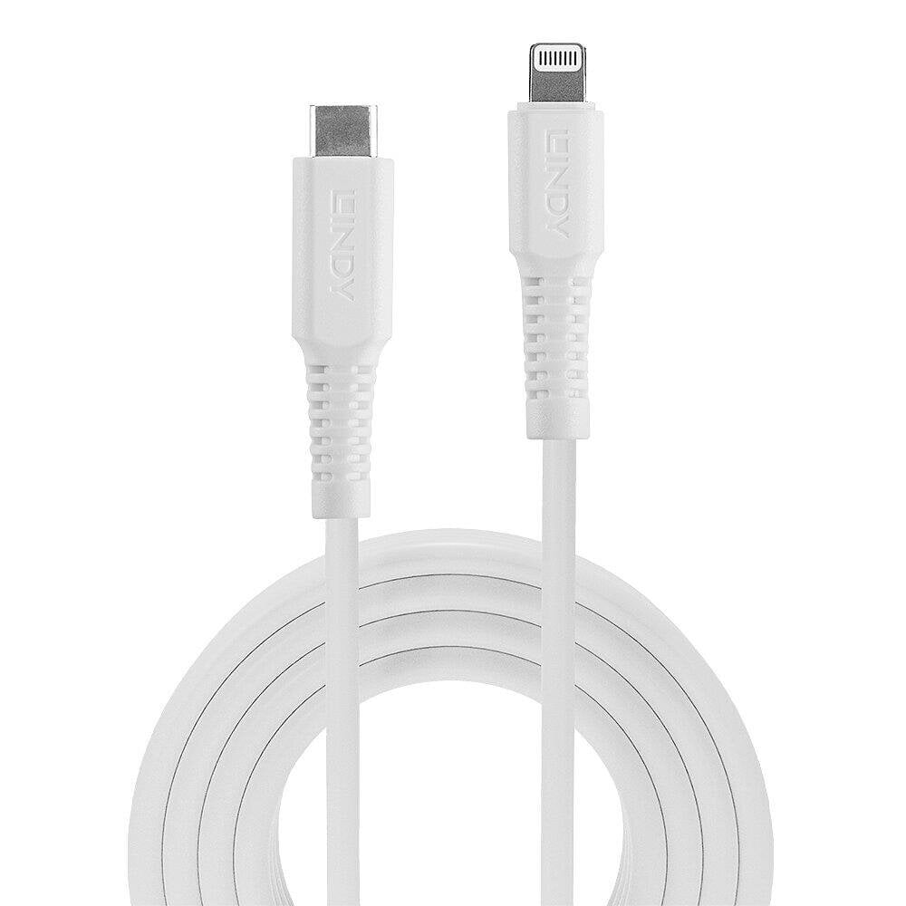 CABLE LIGHTNING TO USB-C 3M/31318 LINDY hind ja info | Mobiiltelefonide kaablid | kaup24.ee