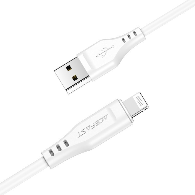Telefonikaabel Acefast MFI USB cable - Lightning, 1.2 m, 2.4A, valge цена и информация | Mobiiltelefonide kaablid | kaup24.ee