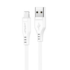 USB-кабель Acefast MFI - Lightning 1.2м, 2.4А, белый цена и информация | Borofone 43757-uniw | kaup24.ee