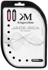 Kruger&Matz, 3,5 mm, 2 RCA, 1 m цена и информация | Кабели и провода | kaup24.ee