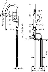 Köögisegisti Hansgrohe Focus M41 73880000 hind ja info | Vannitoa segistid | kaup24.ee