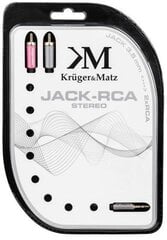Kruger&Matz 3,5 mm / 2 RCA, 1,8 m цена и информация | Кабели и провода | kaup24.ee