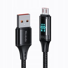 MCDODO DIGITAL PRO QC 4.0 MICRO USB 18W 1.2M ТЕЛЕФОННЫЙ КАБЕЛЬ цена и информация | Кабели и провода | kaup24.ee