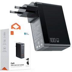 Mcdodo GaN kiirlaadija telefonile, sülearvutile USB-C PD USB-A QC 100W must hind ja info | Auto akulaadijad | kaup24.ee