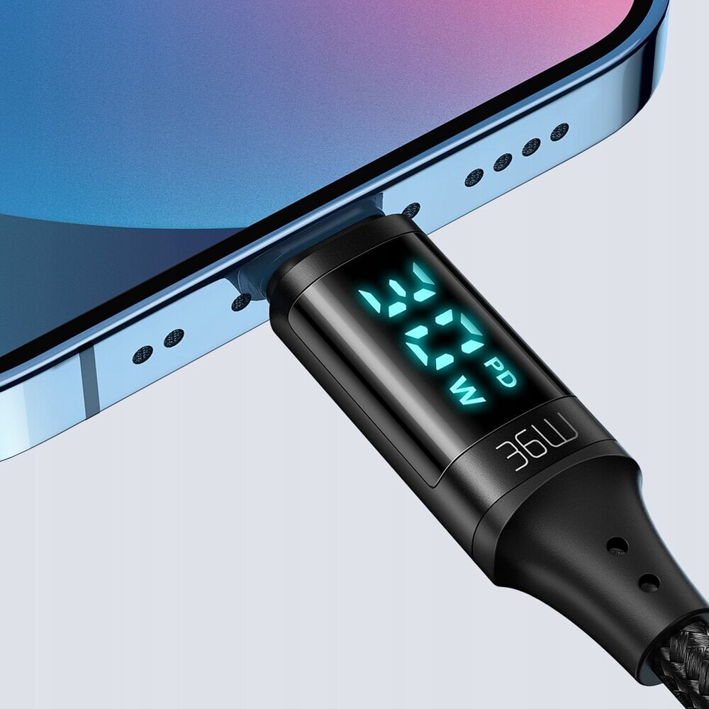 McDodo telefonikaabel, DIGITAL PRO USB-C, iPhone , 20W 1.2m must цена и информация | Kaablid ja juhtmed | kaup24.ee