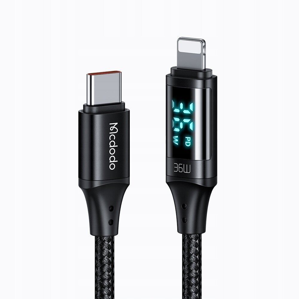 McDodo telefonikaabel, DIGITAL PRO USB-C, iPhone , 20W 1.2m must цена и информация | Kaablid ja juhtmed | kaup24.ee