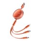 Mcdodo 3-in-1 sissetõmmatav USB + Lightning + USB-C + microUSB kaabel 1,2 m oranž sissetõmmatav CA-7252 hind ja info | Kaablid ja juhtmed | kaup24.ee