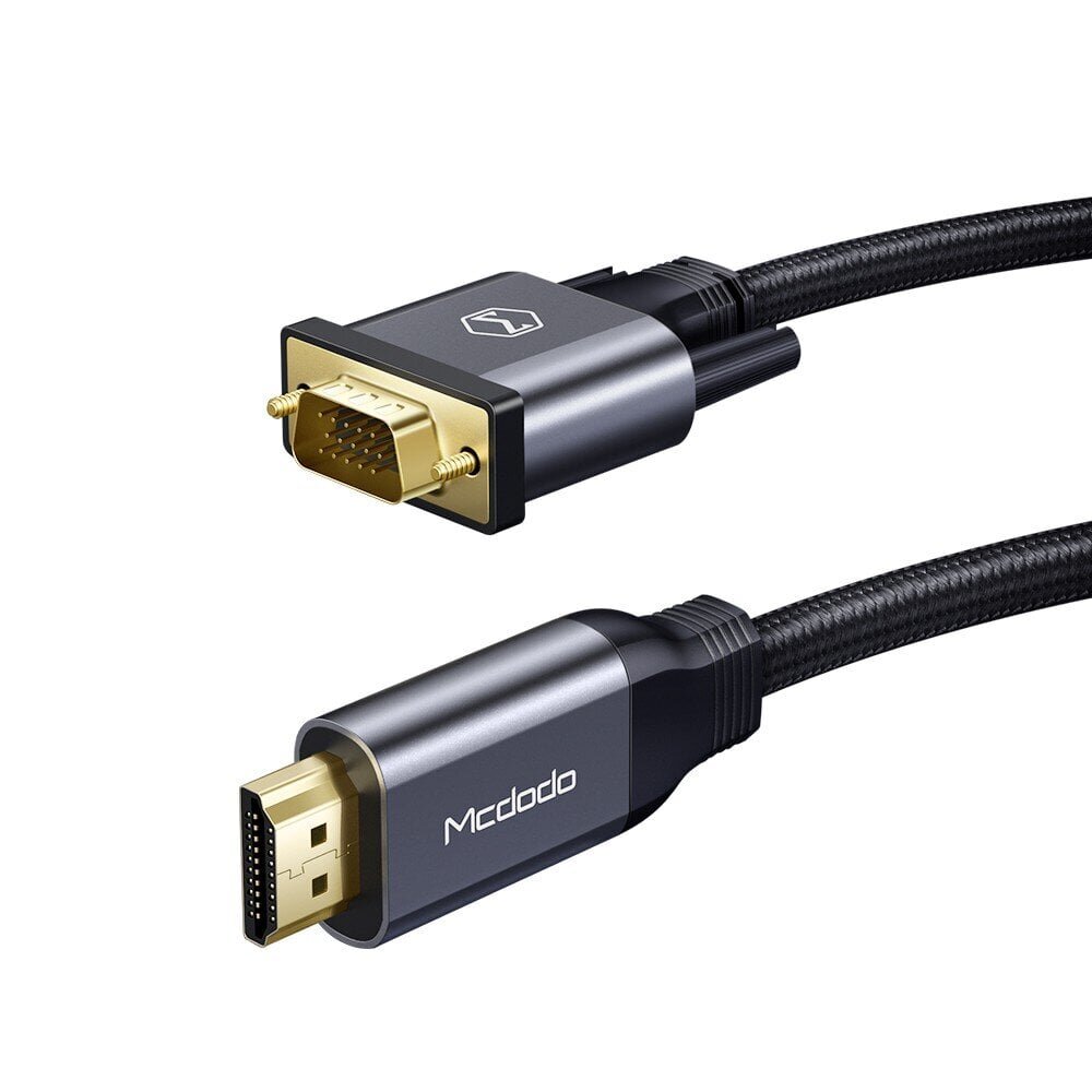 Mcdodo HDMI-VGA kahesuunaline must 2m kaabel CA-7770 цена и информация | Videokaamerate lisatarvikud | kaup24.ee