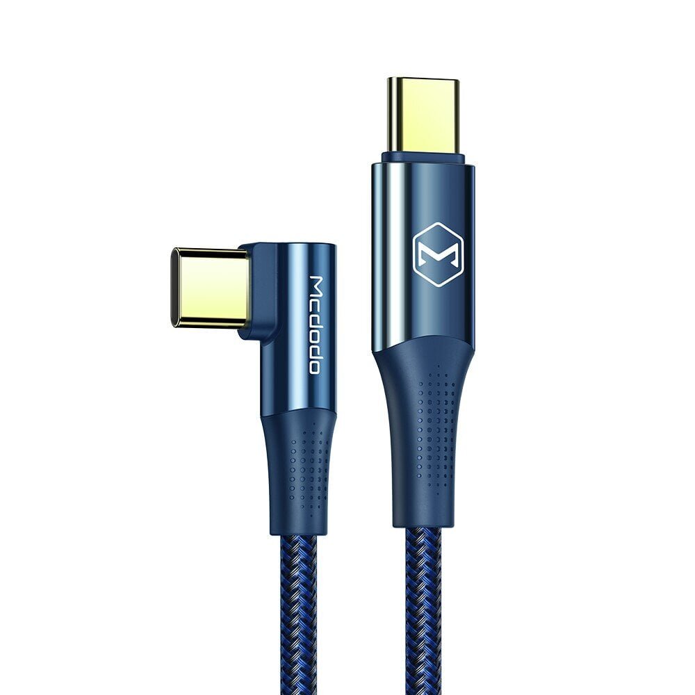 Kaabel telefonile, arvutile, Mcdodo nurgapealne USB-C PD 2.0 QC 4.0 5A 100W 2M sinine hind ja info | Kaablid ja juhtmed | kaup24.ee