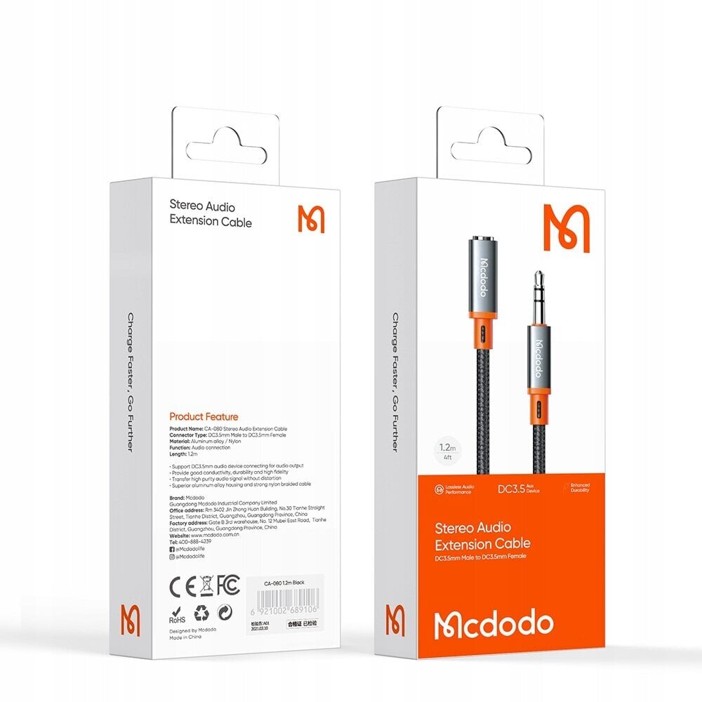 Audio pikenduskaabel MCDODO AUX MINI JACK 3.5mm hind ja info | Kaablid ja juhtmed | kaup24.ee