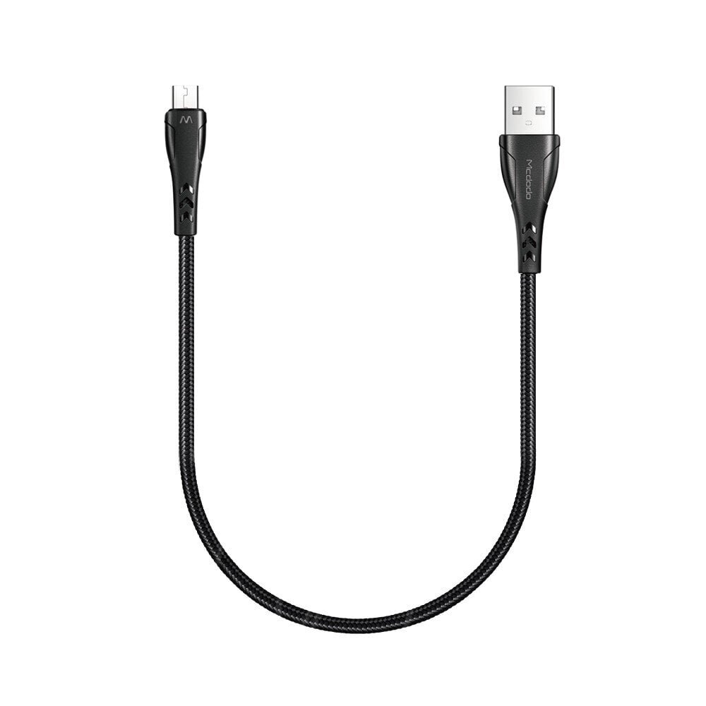 Mcdodoz telefonikaabel, mis toetab Car Play ja Android Auto Mamba seeria Micro USB 20cm punutud kaabliga must, Quick Charge 4.0+, Samsung AFC hind ja info | Kaablid ja juhtmed | kaup24.ee