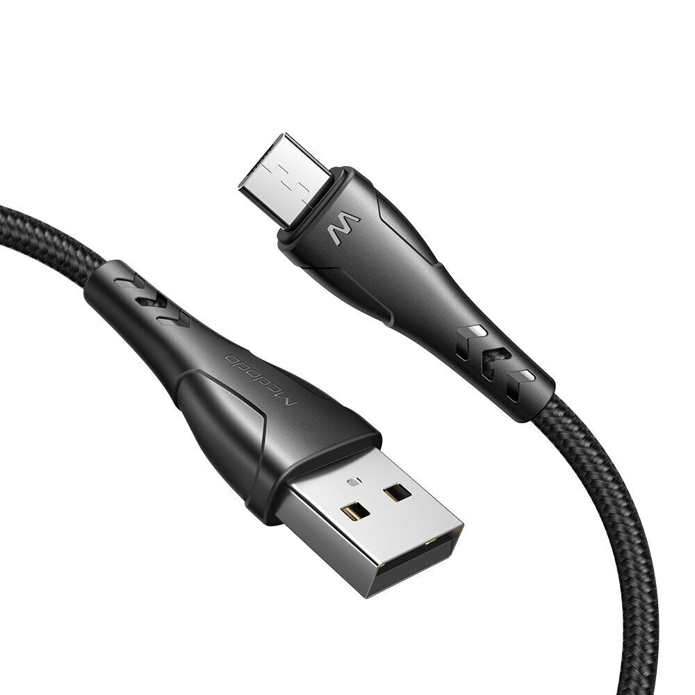 Mcdodoz telefonikaabel, mis toetab Car Play ja Android Auto Mamba seeria Micro USB 20cm punutud kaabliga must, Quick Charge 4.0+, Samsung AFC hind ja info | Kaablid ja juhtmed | kaup24.ee