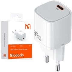 Mcdodo nano GaN, зарядное устройство для телефона USB-C PD QC - 33 Вт CH-0080 цена и информация | Зарядные устройства | kaup24.ee