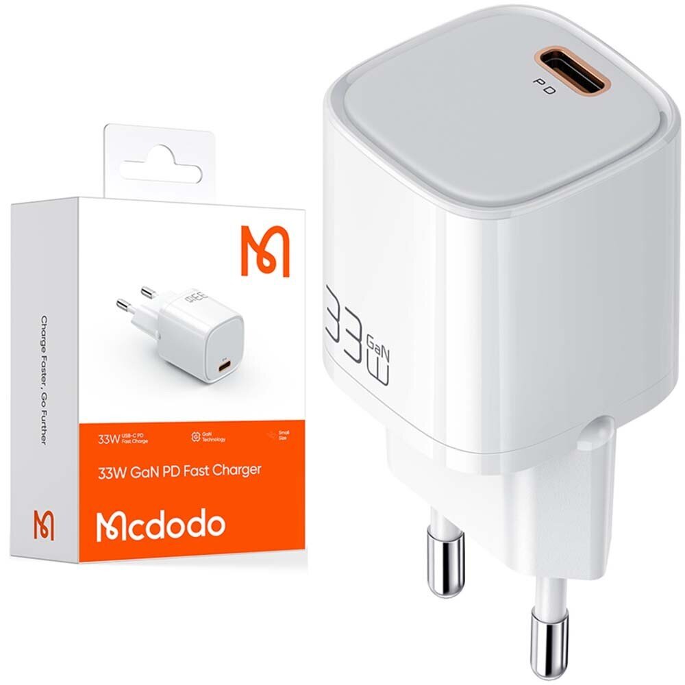 Mcdodo nano GaN, USB-C PD QC telefonilaadija - 33W CH-0080 hind ja info | Auto akulaadijad | kaup24.ee