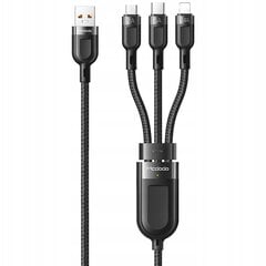 McDodo telefonikaabel, kiirlaadimine, iphone'ile, Micro USB, USB-C 3in1 6A 65W QC 4 1.2m CA-0930 цена и информация | Кабели и провода | kaup24.ee