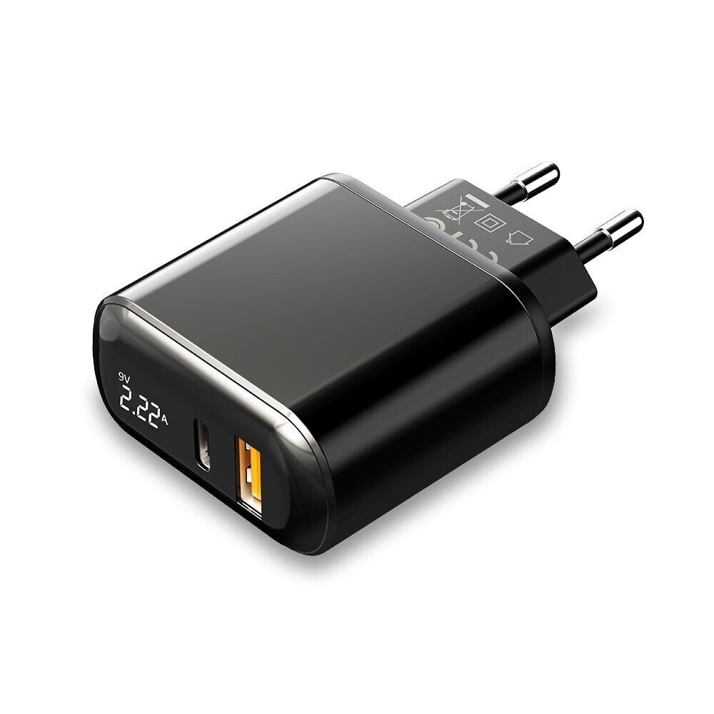 McDodo võrgulaadija, universaalne, PD kiirlaadimine, 20W, 2xUSB, USB-C, LCD, CH-7170 цена и информация | Auto akulaadijad | kaup24.ee