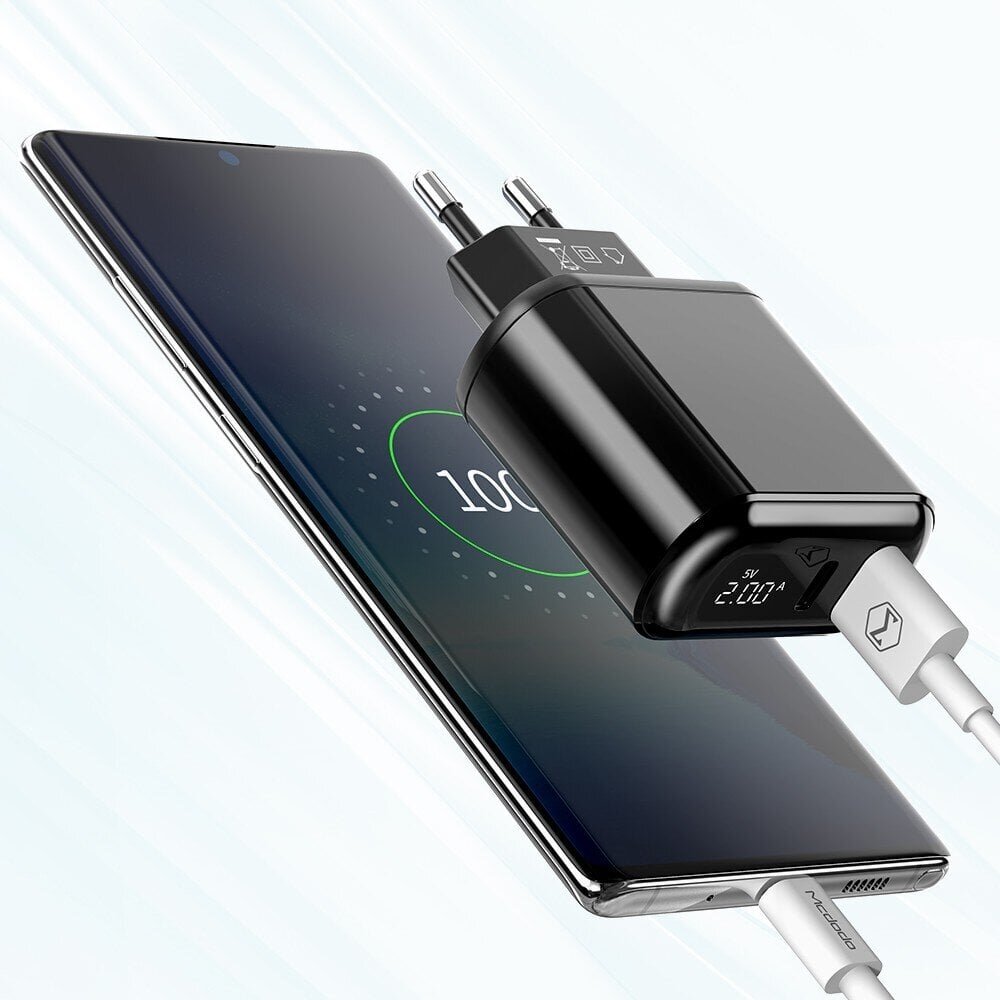 McDodo võrgulaadija, universaalne, PD kiirlaadimine, 20W, 2xUSB, USB-C, LCD, CH-7170 цена и информация | Auto akulaadijad | kaup24.ee