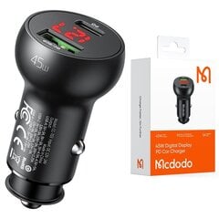 McDodo USB/USB-C PD 45W LCD autolaadija hind ja info | Mcdodo Mobiiltelefonid, foto-, videokaamerad | kaup24.ee