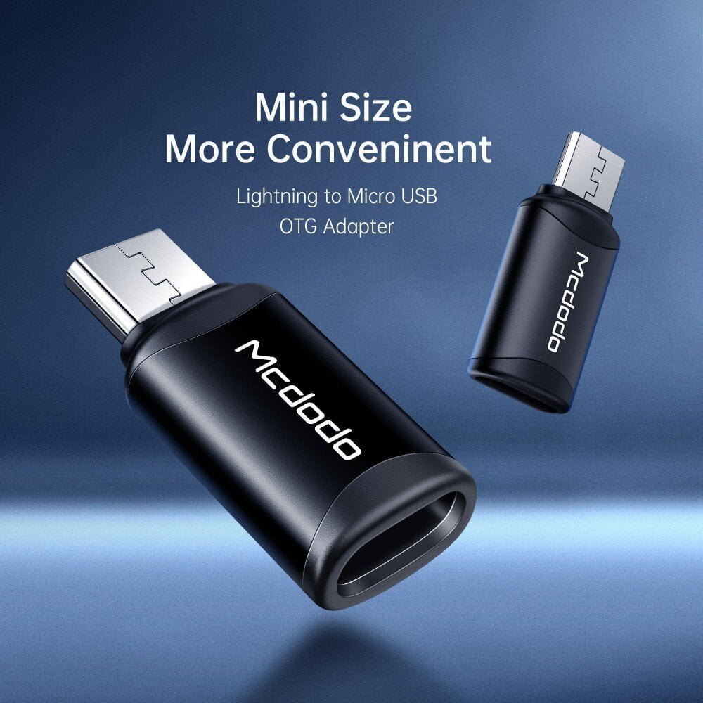 Mcdodo telefoniadapter USB -C Micro USB adapterile must OT-7690 цена и информация | USB jagajad, adapterid | kaup24.ee