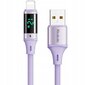 Mcdodo DIGITAL PRO USB Iphone'ile 12W lilla 1.2m kaabel hind ja info | Mobiiltelefonide kaablid | kaup24.ee