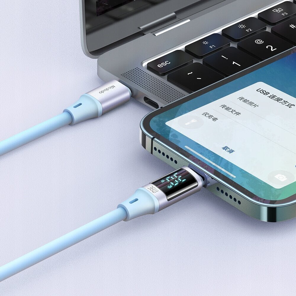 Mcdodo DIGITAL PRO USB-C Lightning 20W 1.2m roosa telefonikaabel hind ja info | Mobiiltelefonide kaablid | kaup24.ee