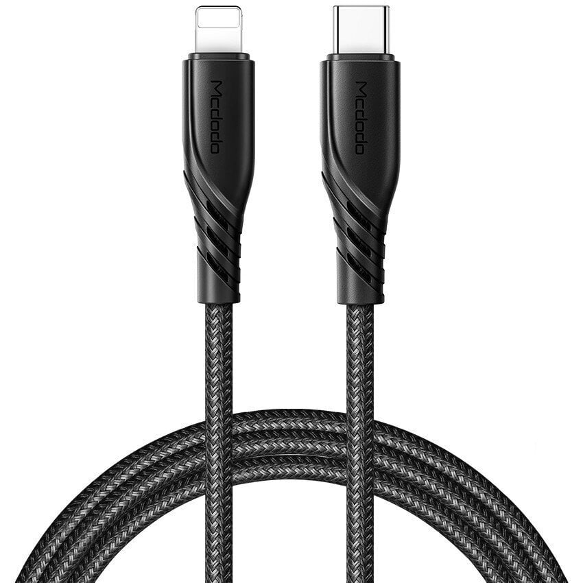 Mcdodo USB Type C - Lightning PD 20W 1.2M must telefonikaabel hind ja info | Mobiiltelefonide kaablid | kaup24.ee